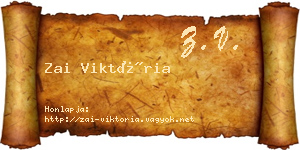 Zai Viktória névjegykártya