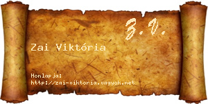 Zai Viktória névjegykártya